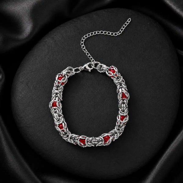 Lantern Weave Bracelet - Red