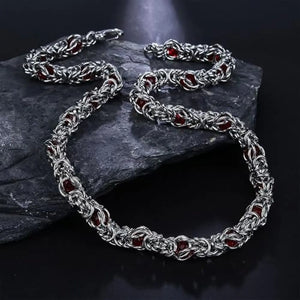 Lantern Weave Necklace- Red | Salty