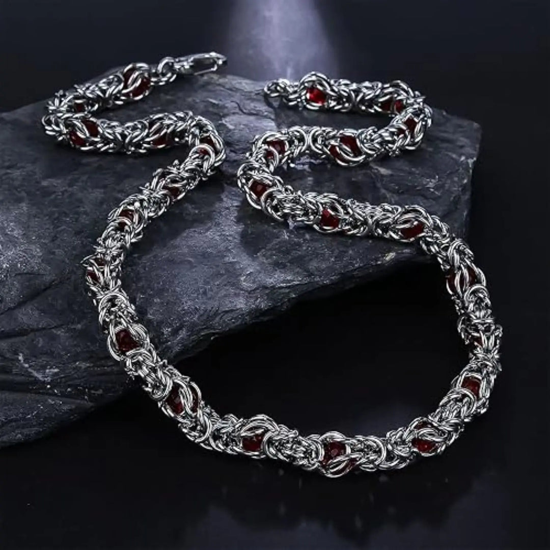 Lantern Weave Necklace- Red | Salty