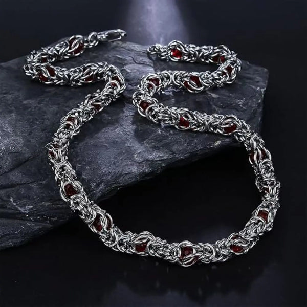 Lantern Weave Necklace- Red