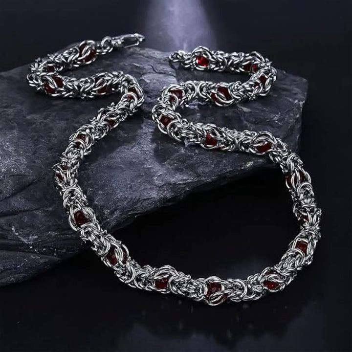 Lantern Weave Necklace- Red | Salty