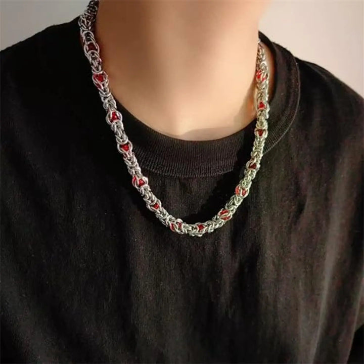 Lantern Weave Necklace- Red | Salty