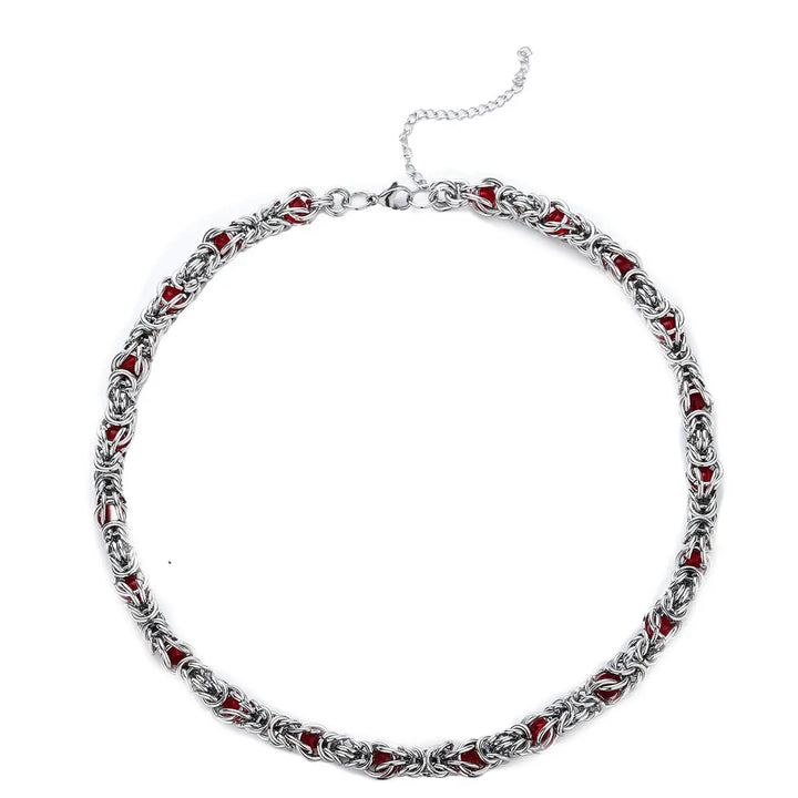 Lantern Weave Necklace- Red | Salty