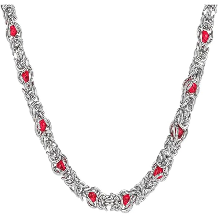 Lantern Weave Necklace- Red | Salty