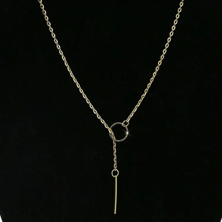 Lariat Gold Charm Necklace - Salty Accessories