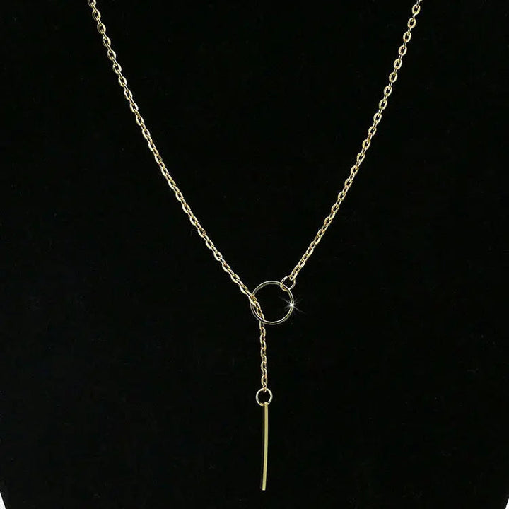 Lariat Gold Charm Necklace - Salty Accessories