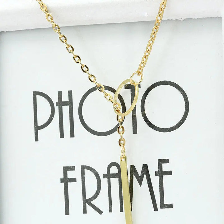 Lariat Gold Charm Necklace - Salty Accessories