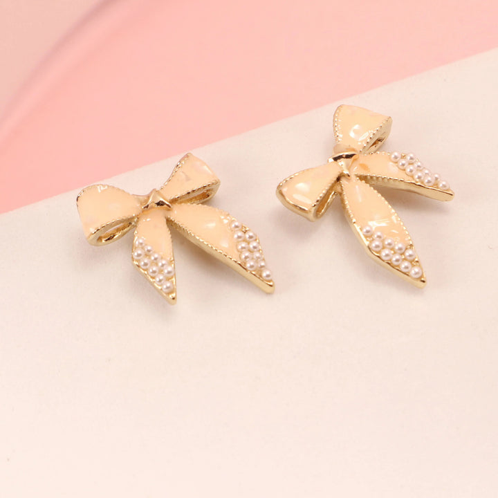 Latte Bow Earrings - Salty Accessories