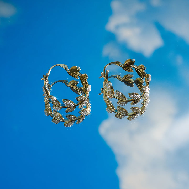 Lavish Diamond Hoop Earrings - Salty Accessories
