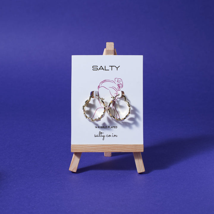 Lavish Diamond Hoop Earrings - Salty Accessories