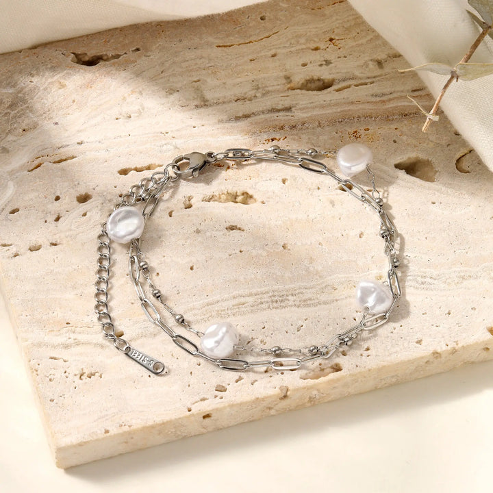 Ivory Glimmer Silver Bracelet - Salty Accessories