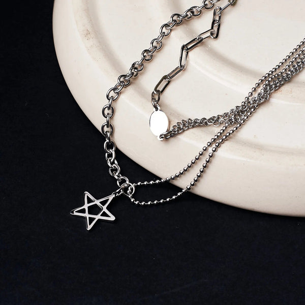 Layered Starry Skyline Chain
