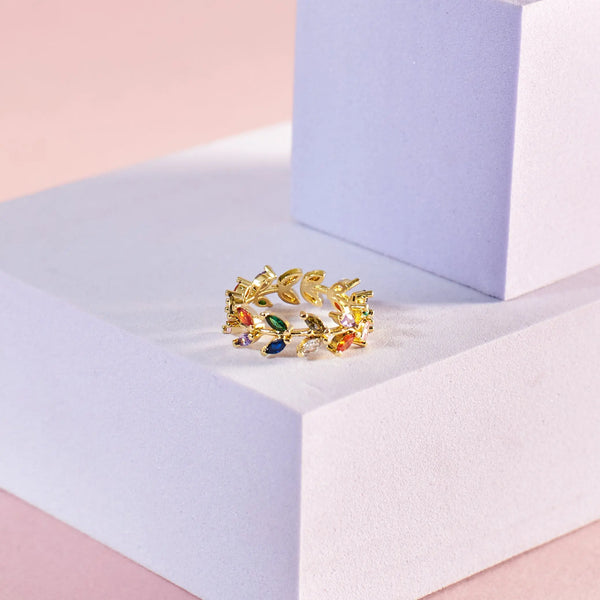 Leafy Luster Ring