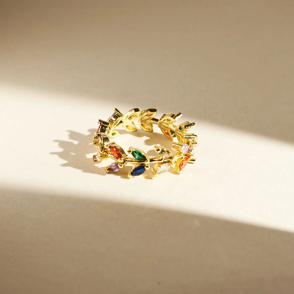 Leafy Luster Ring