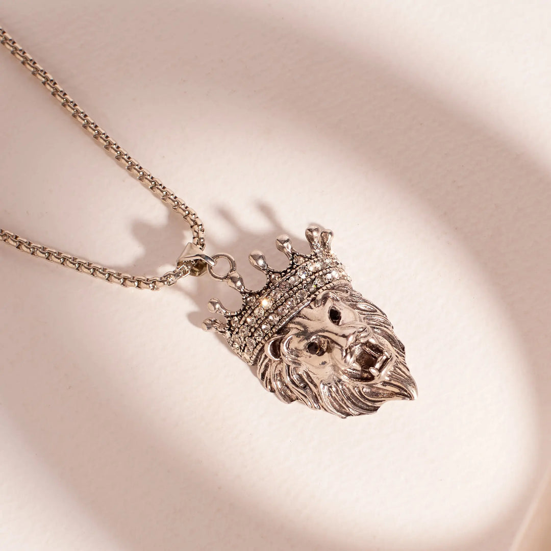 Leo Silver King Pendant - Salty Accessories