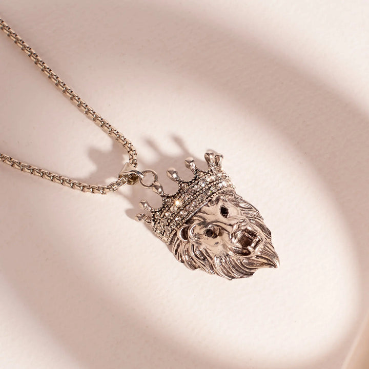 Leo Silver King Pendant - Salty Accessories