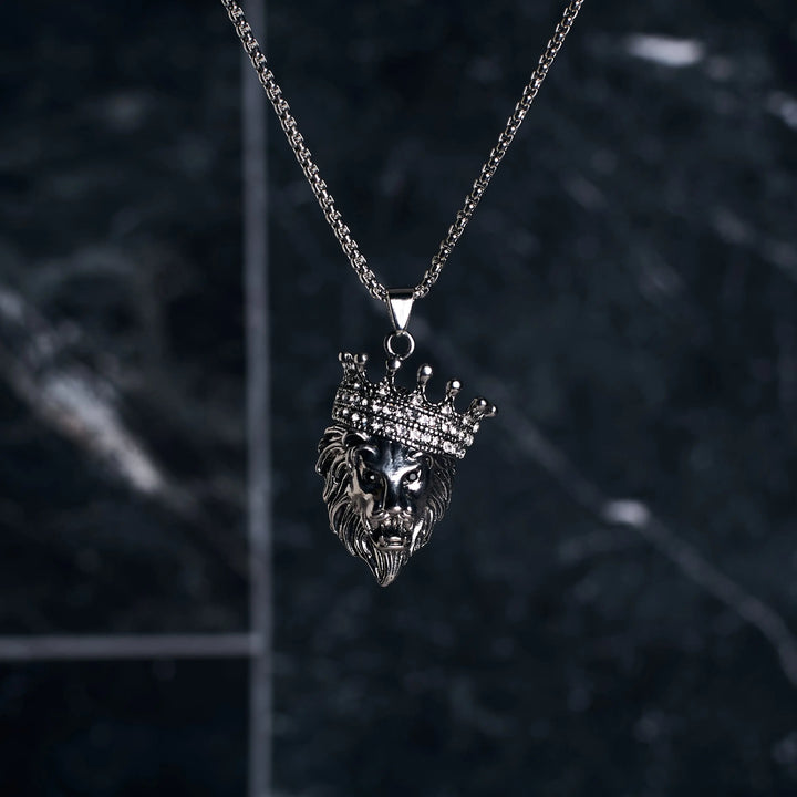 Leo Silver King Pendant - Salty Accessories