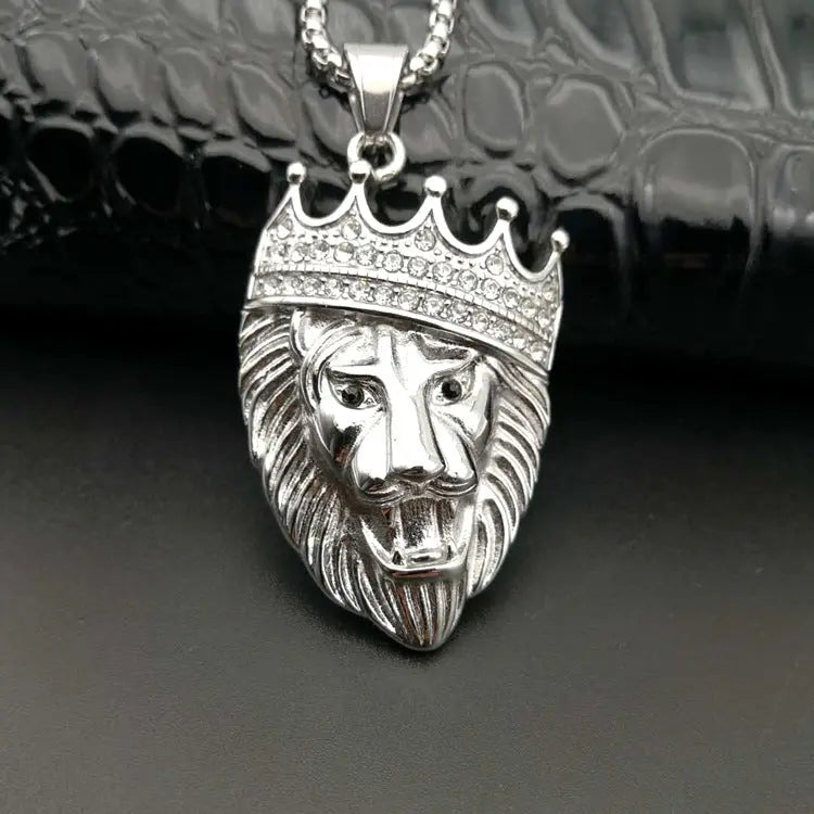 Leo Silver King Pendant - Salty Accessories
