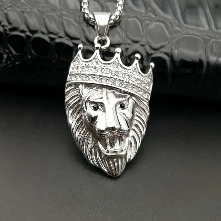 Leo Silver King Pendant - Salty Accessories