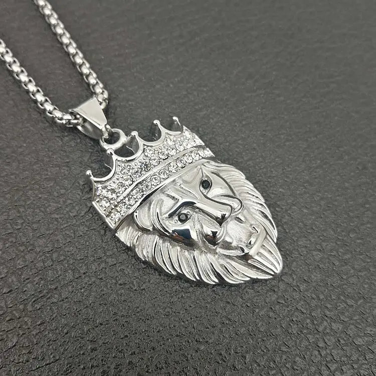 Leo Silver King Pendant - Salty Accessories