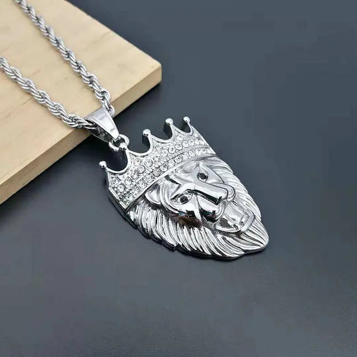 Leo Silver King Pendant - Salty Accessories