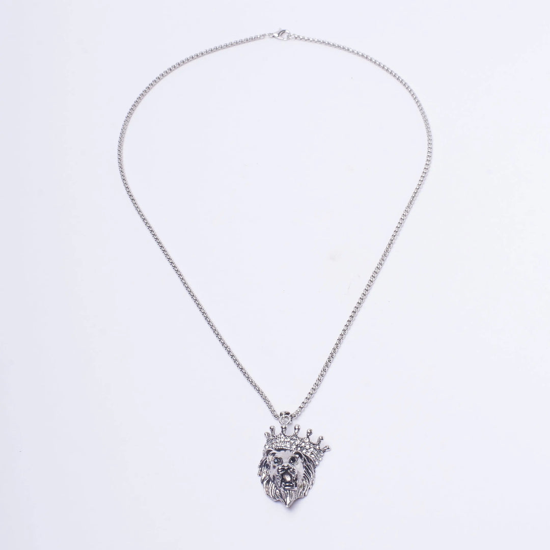 Leo Silver King Pendant - Salty Accessories