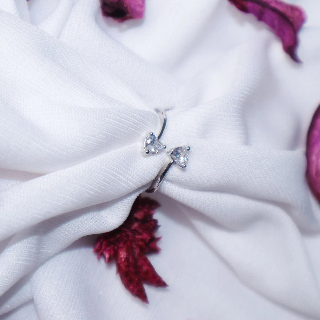 Little Hearts Ring - Silver - Salty Accessories