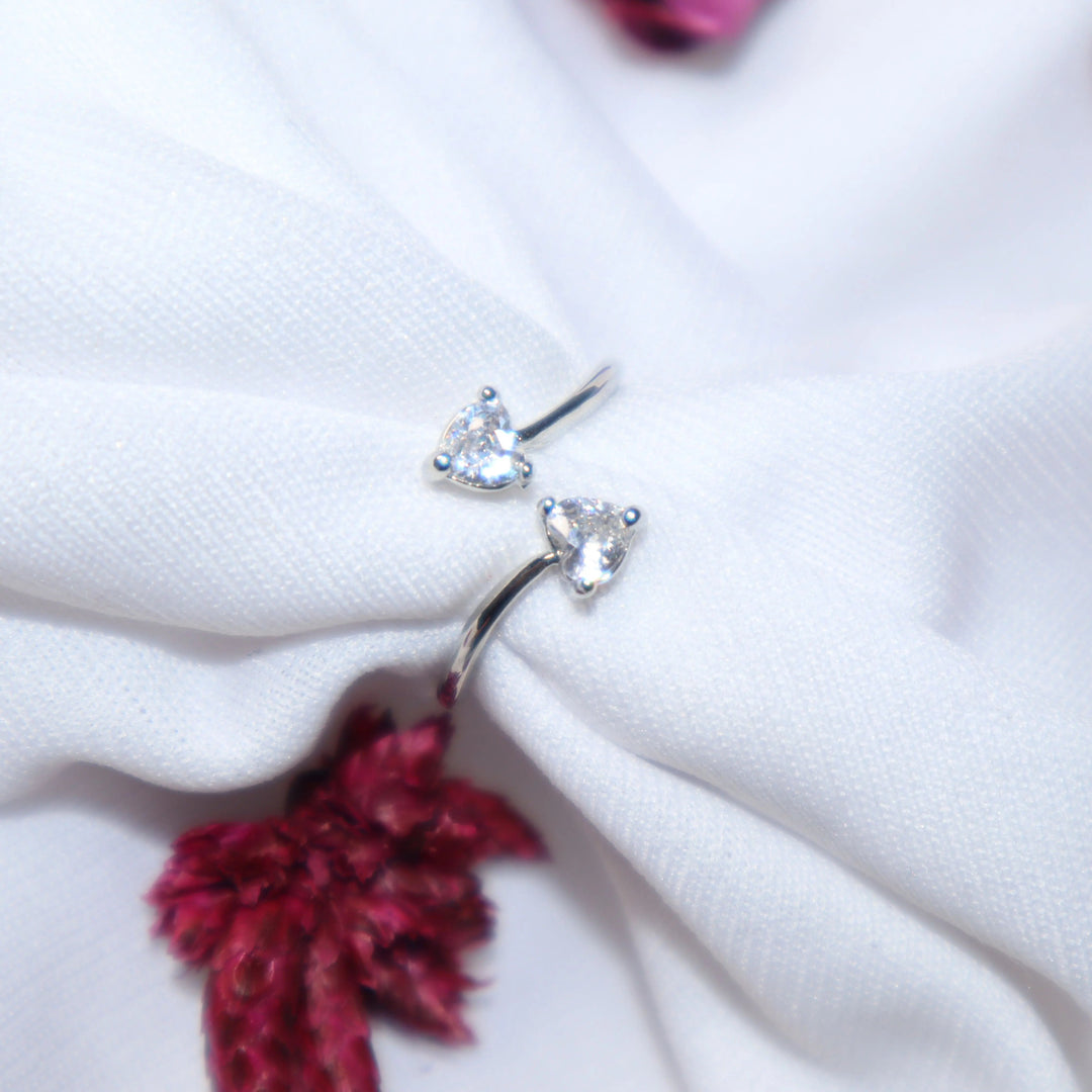 Little Hearts Ring - Silver - Salty Accessories