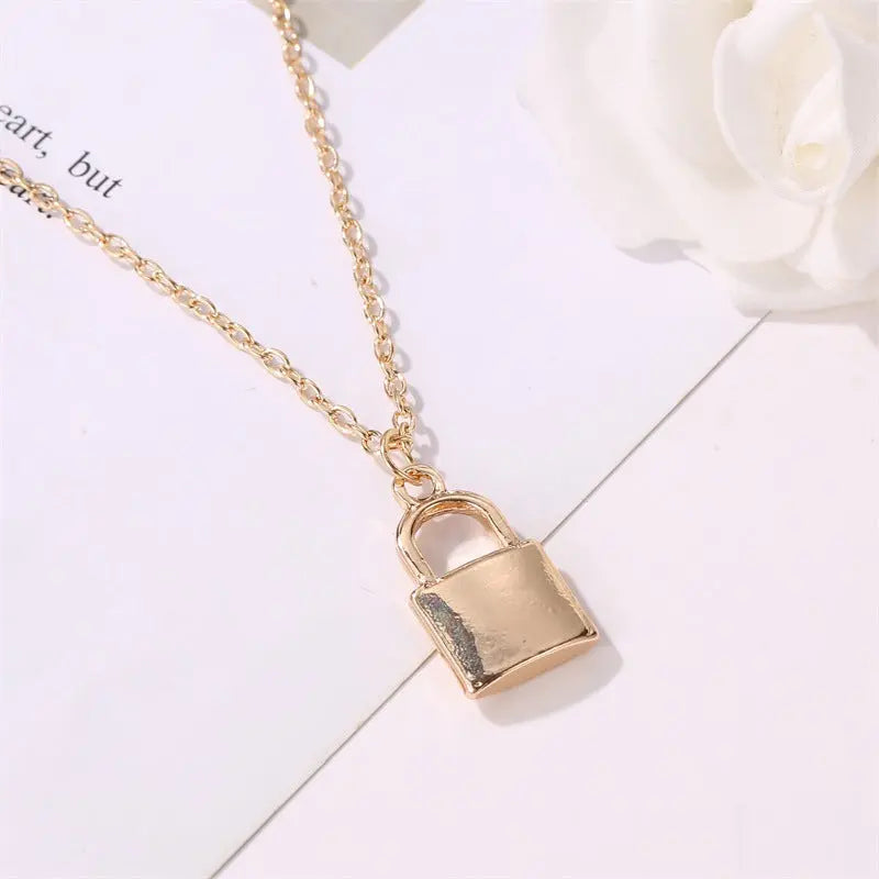 Lock Charm Necklace - Salty Accessories