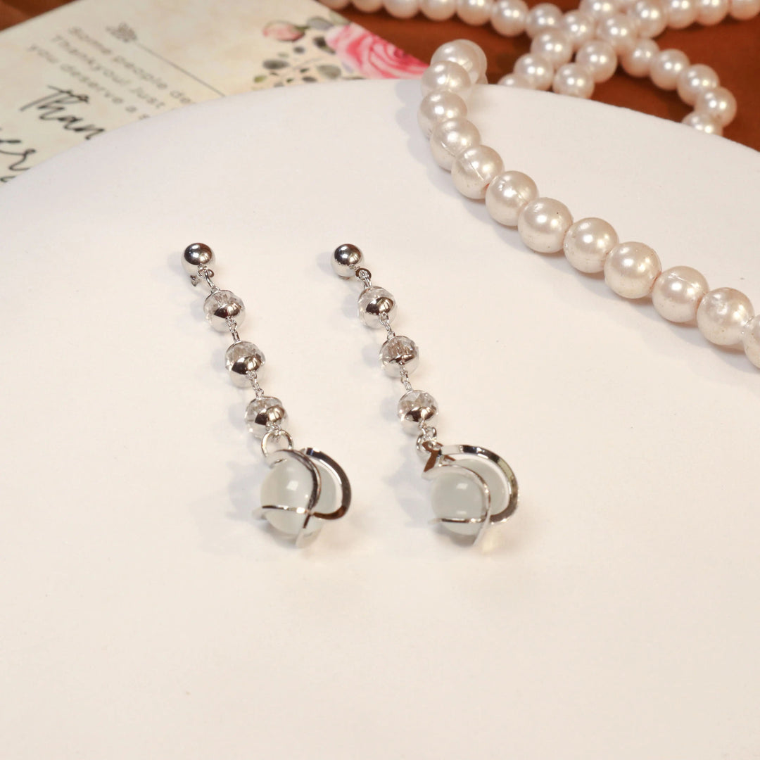 Long Pearl Opal Earring - Salty Accessories