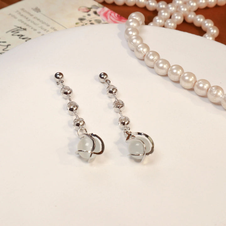 Long Pearl Opal Earring - Salty Accessories