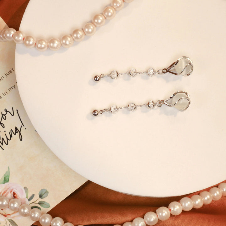 Long Pearl Opal Earring - Salty Accessories