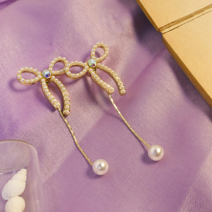 Long Pearl Tassel Earrings