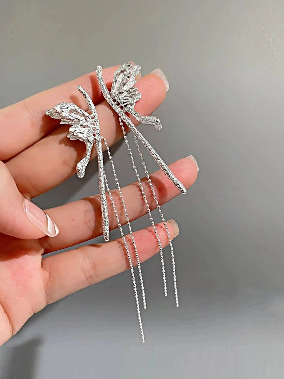 Long Tassel Fly Earrings