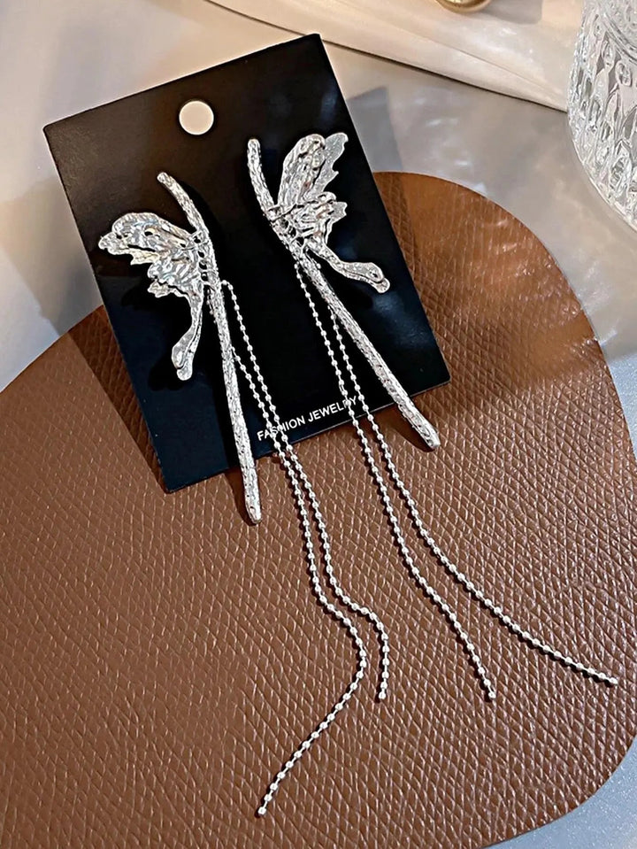 Long Tassel Fly Earrings