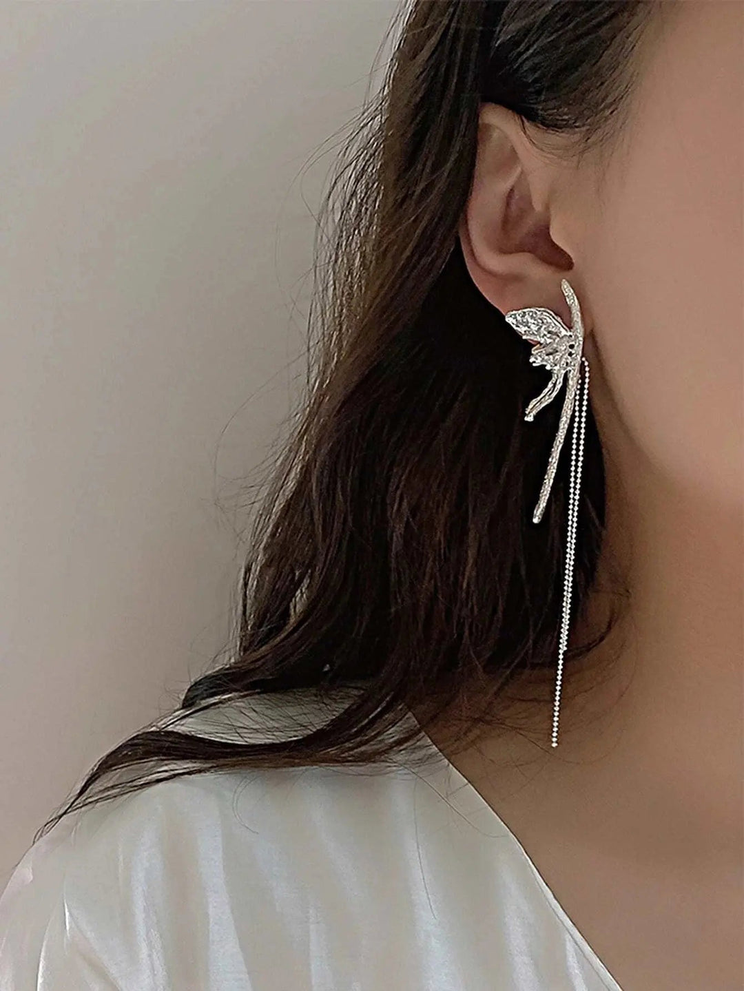 Long Tassel Fly Earrings