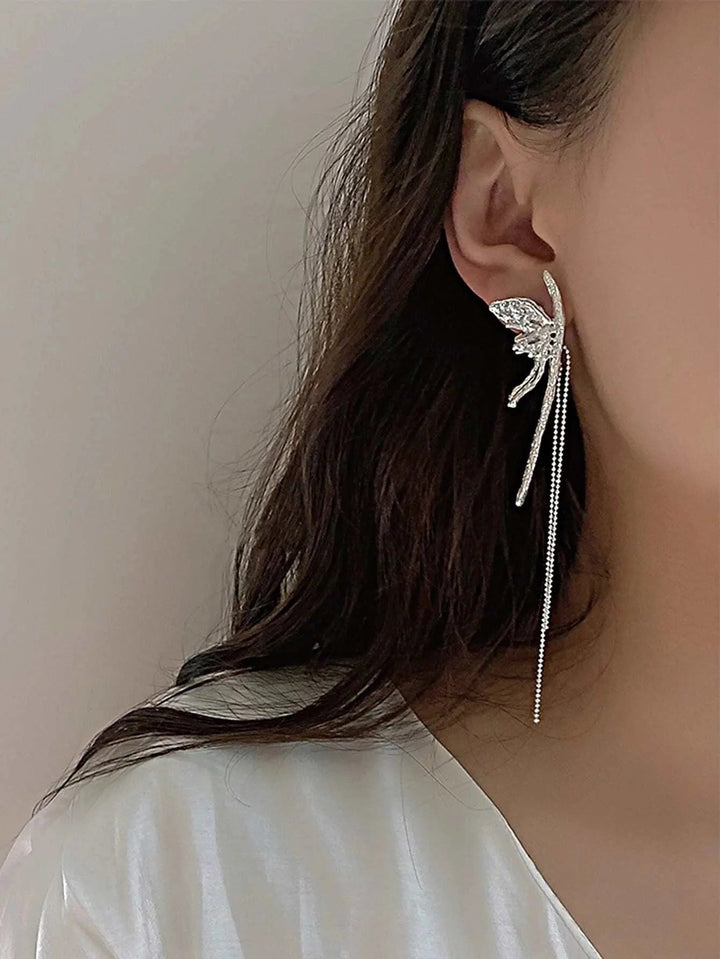 Long Tassel Fly Earrings
