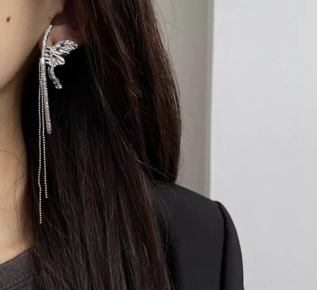 Long Tassel Fly Earrings