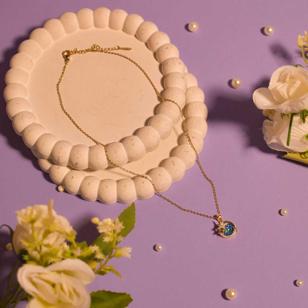 Lotus Blossom Golden Necklace