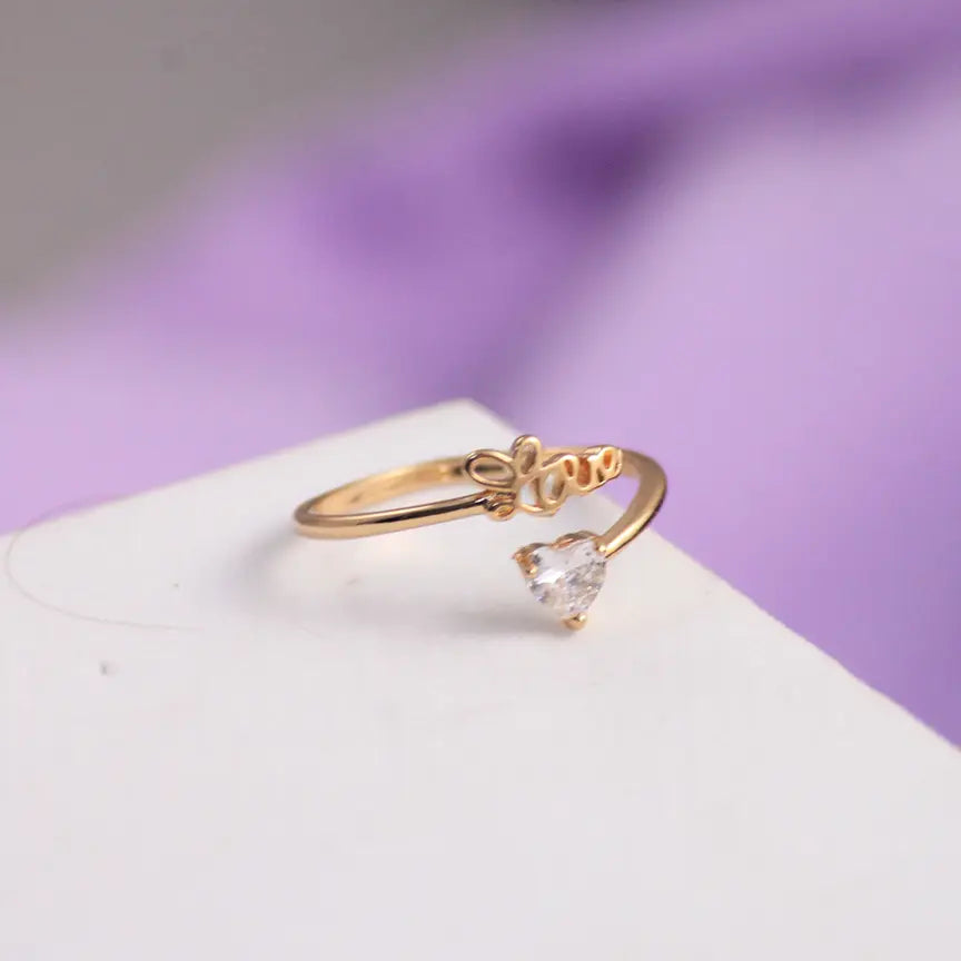 Love Heart Golden Band - Salty Accessories