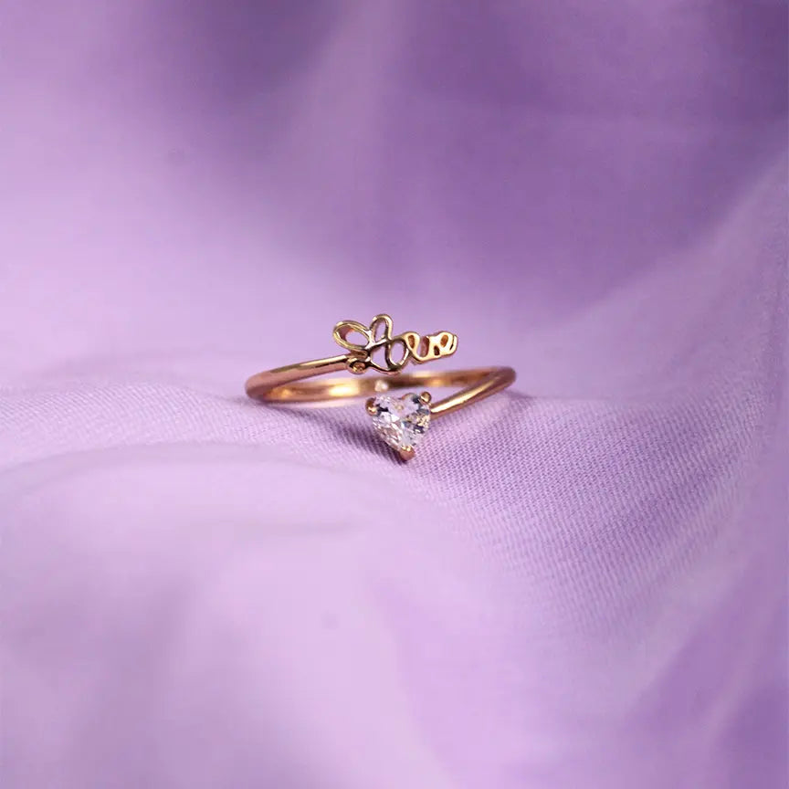 Love Heart Golden Band - Salty Accessories