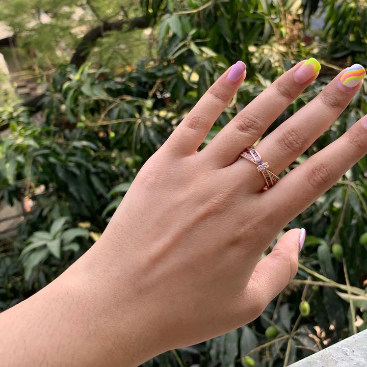 Love Knot Multi Stones Ring - Salty Accessories