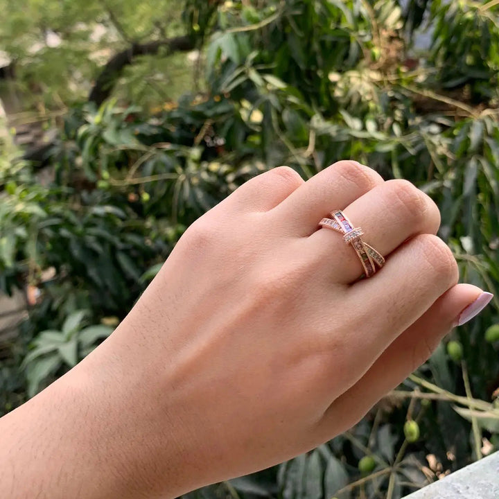 Love Knot Multi Stones Ring - Salty Accessories
