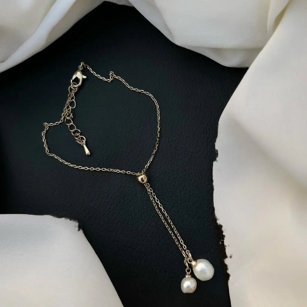 Love Pearls Drop Adjustable Bracelet - Salty Accessories