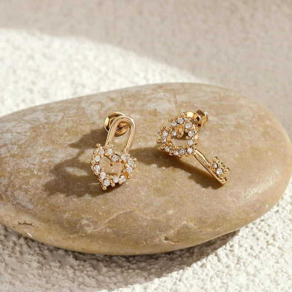 Romantic Lock & Key Earrings
