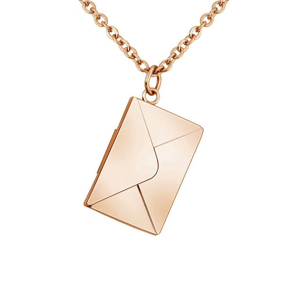 X6229 Fashionable Versatile Envelope Love Letter Pendant Necklace | SHEIN  USA