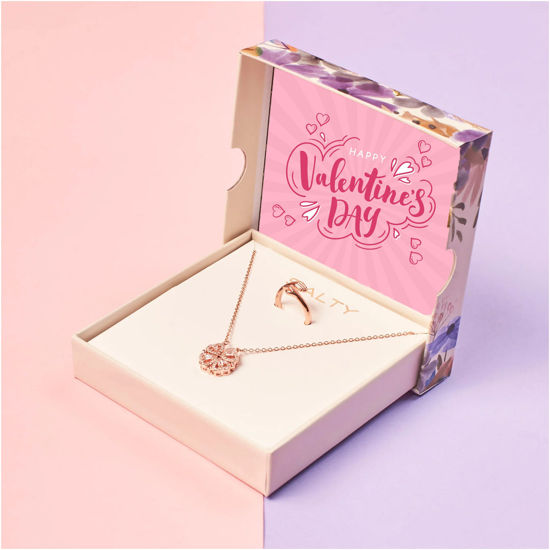 Radiant Rose-Gold Love Box for Her