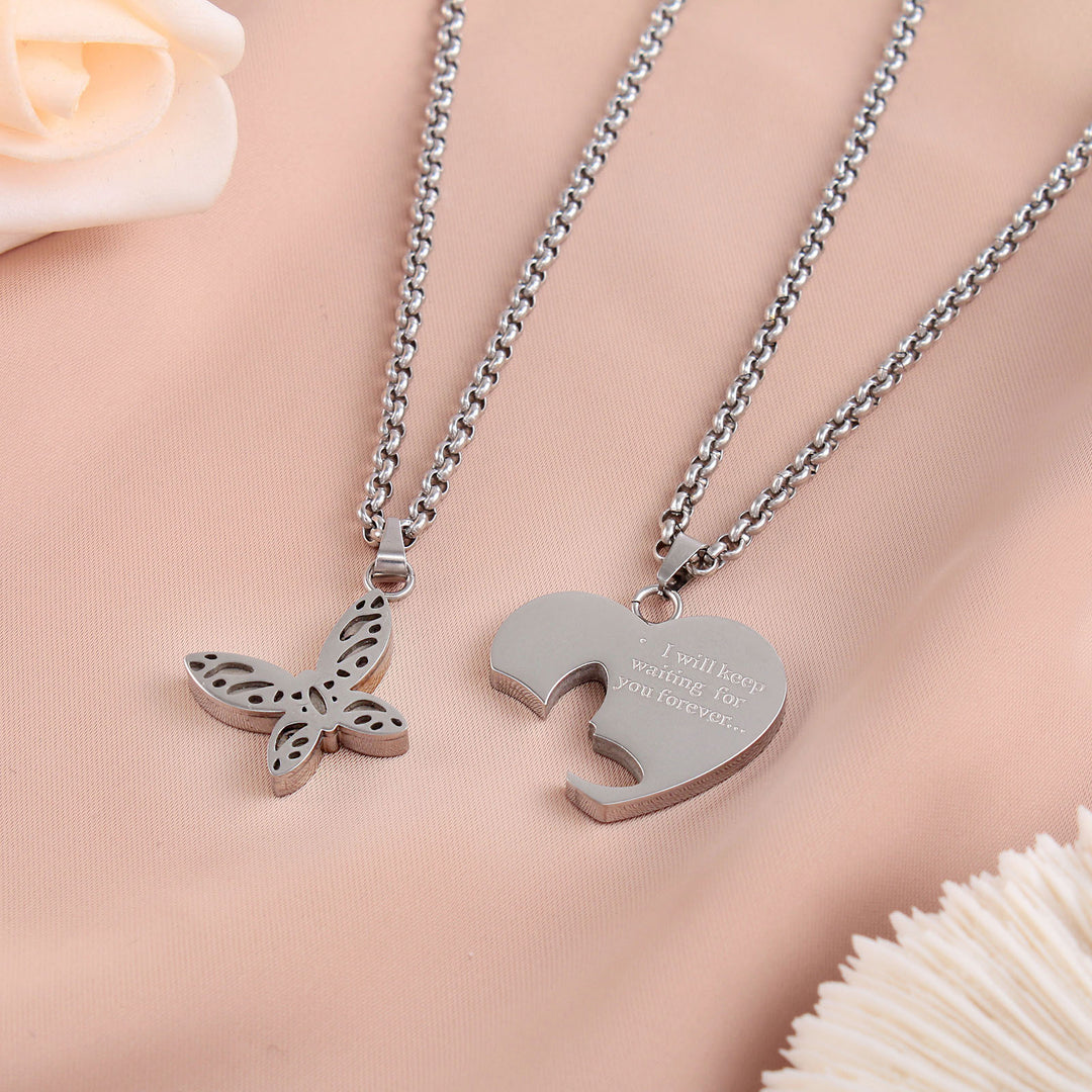 Loveflutter Necklace For Couples (2 Necklaces) Salty