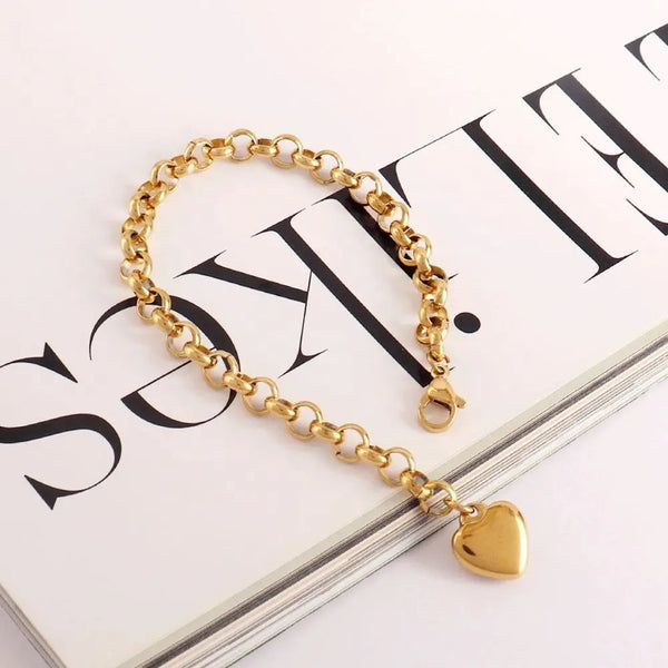 Lovelle Link Heart Bracelet