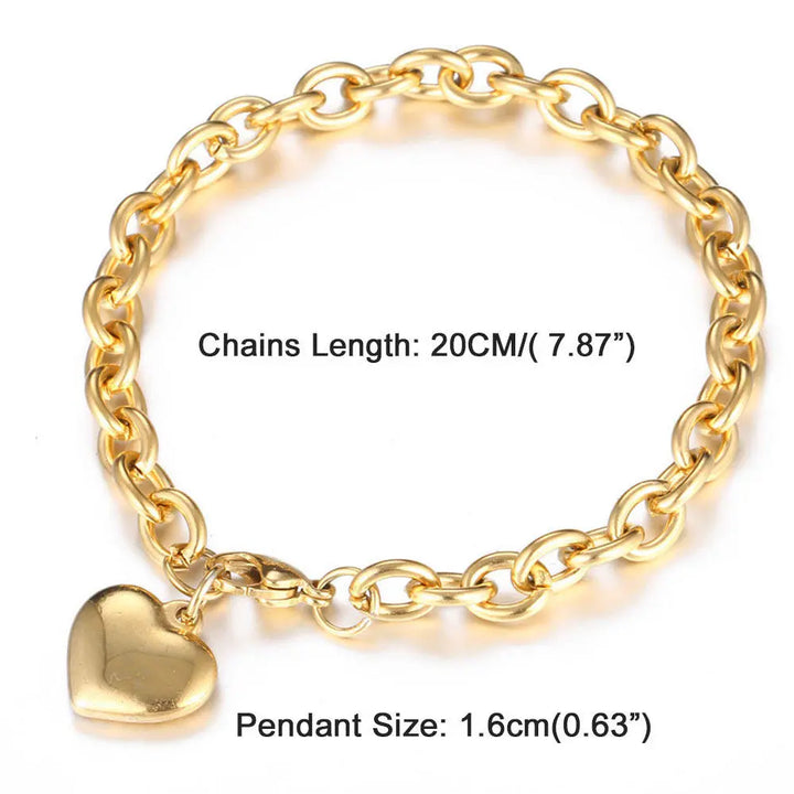 Lovelle Link Heart Bracelet | Salty